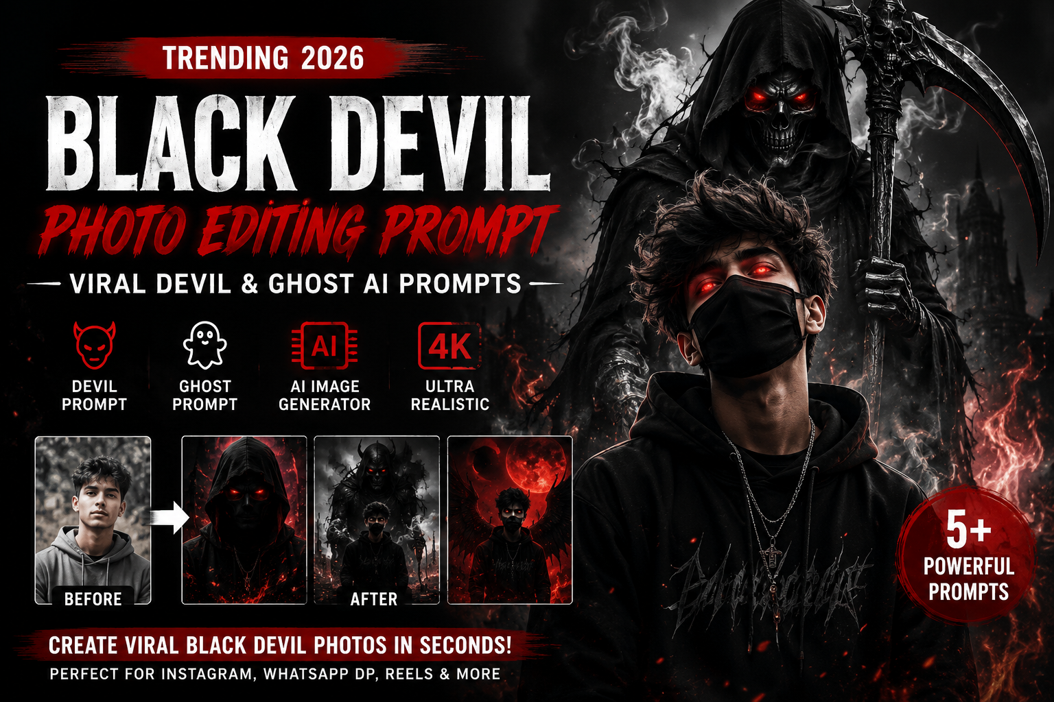 Black Devil Photo Editing Prompt